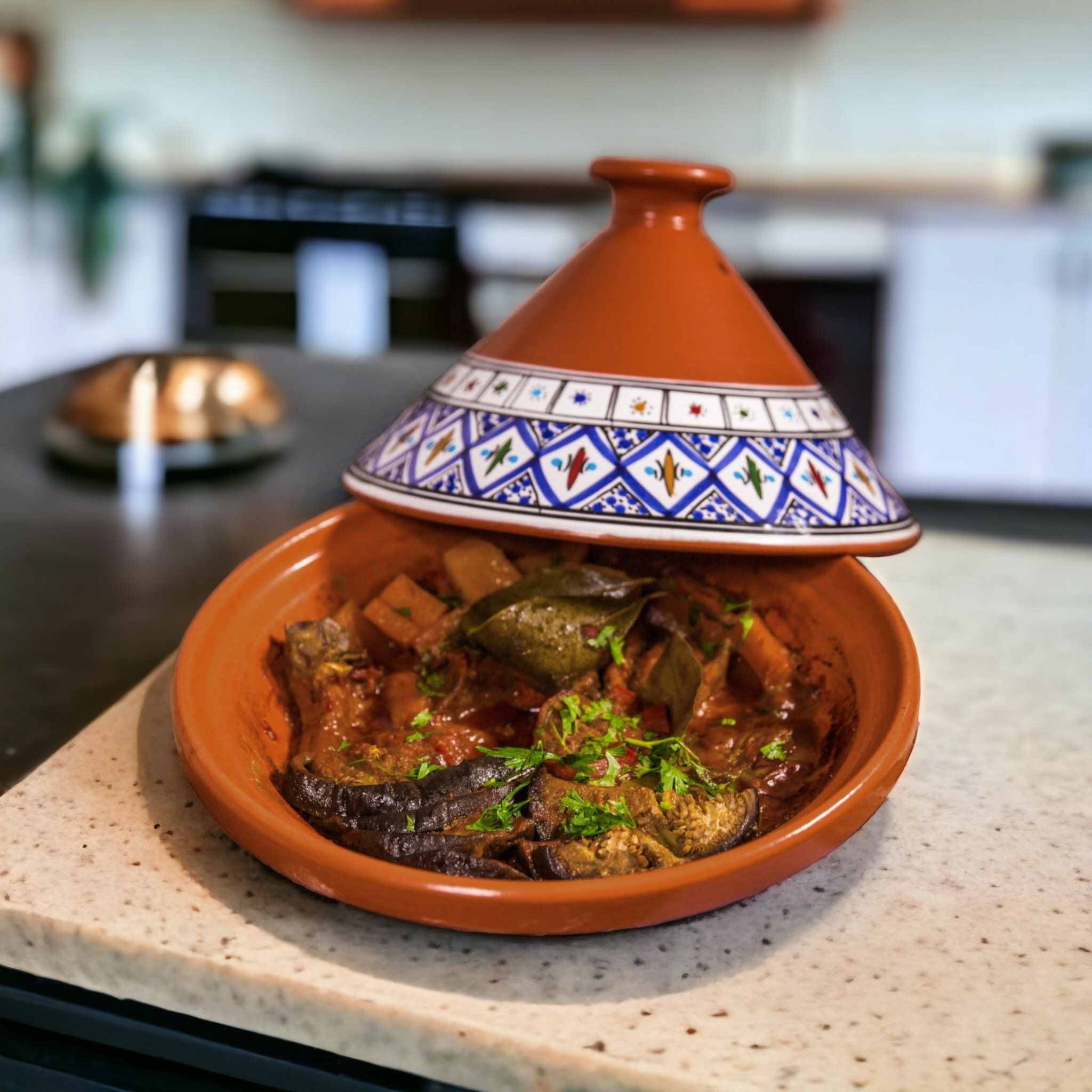 Kamsah - Wholesale Cooking Pot - Bohemian Classic Blue Medium Tagine Pot7