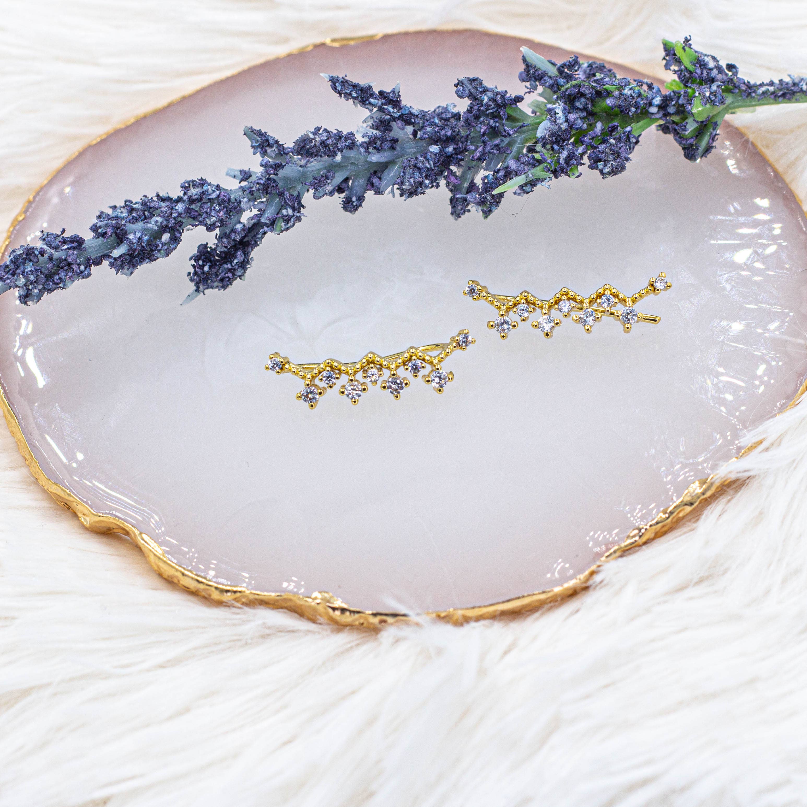 Cherie by Cherie - Vente Boucles d'oreilles ear jackets/manchettes d'oreille (climbers) - Boucles d'oreilles grimpeur Constellation