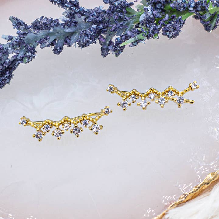 Cherie by Cherie - Vente Boucles d'oreilles ear jackets/manchettes d'oreille (climbers) - Boucles d'oreilles grimpeur Constellation0