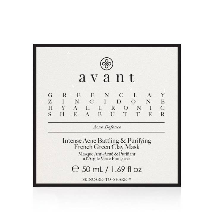 Avant Skincare – Großhandel Gesichtsmaske – Intensive Aknebekämpfende und reinigende französische Maske aus grünem Ton2