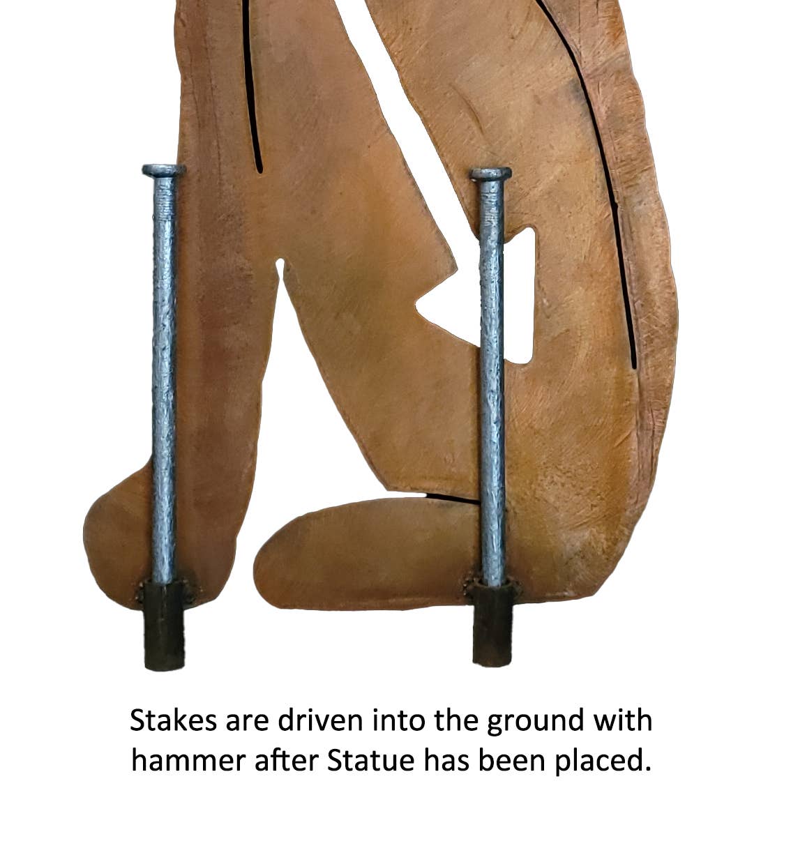 Crooks Designs - Wholesale Outdoor Ornament/Decor - BigFoot Chopper, Metal Yard Art Statue, Rust Finish 8