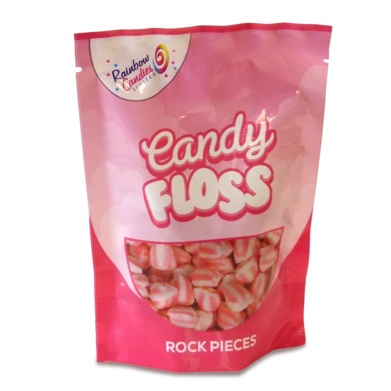 Hames Chocolates – wholesale Boiled sweets – UK ONLY.  Rock Pouch - Candy Floss 150g0