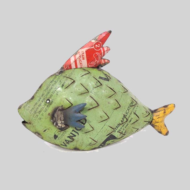 Everyday Artifact - Wholesale Sculpture - Large Fish Recycled Metal Animals0