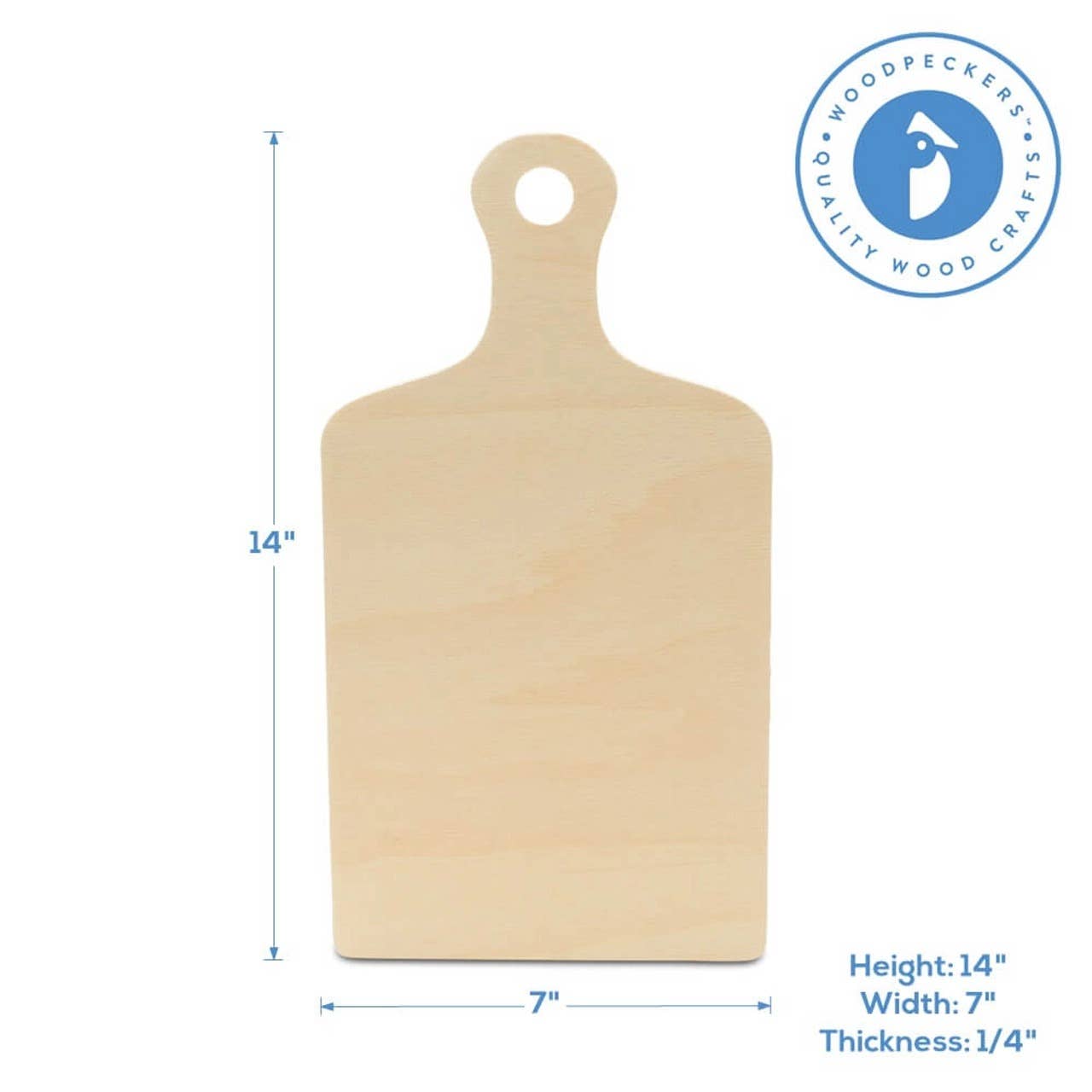 Woodpeckers Crafts - Wholesale Cutouts - Wood Cutting Board Cutout with Handle2
