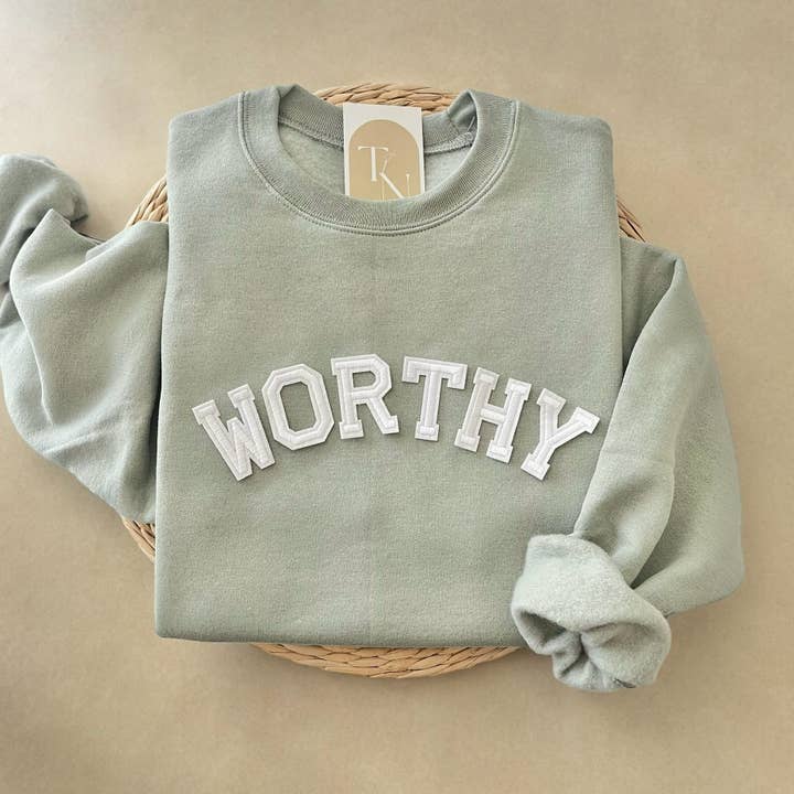 Worthy Sweatshirt, Mental Health Sweatshirt for wholesale by Threads And Needles, INC.