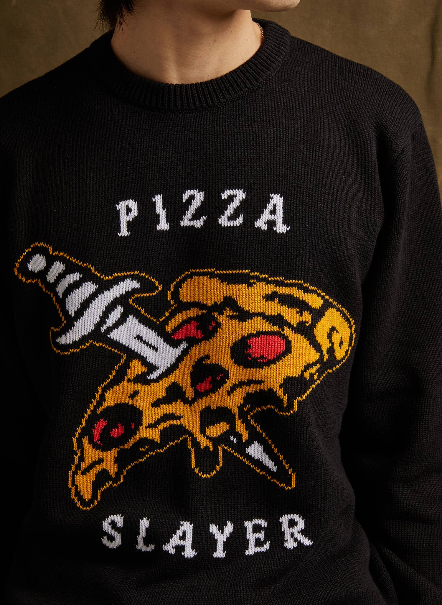 Pyknic - Wholesale Knit Sweater - Unisex - Pizza Slayer Knit Sweater6