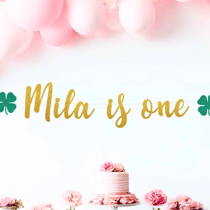 Personalized St. Patricks Birthday Banner for wholesale by The Confetti Mixer