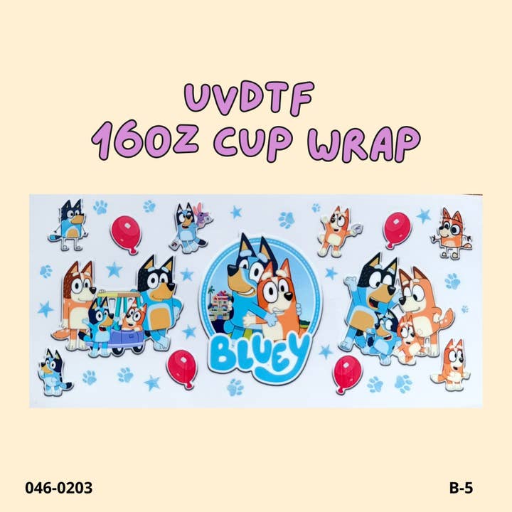 UVDTF cup wrap cute bluey dog 16oz beer can glass cup and other Purchase Wholesale glass beer steins. Free Returns & Net 60 Terms on Faire trending on Faire.