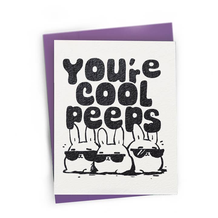 Du är coola människor - Svart/Vit Version - A2 Gratulationskort för wholesale av Petty Paper Studio