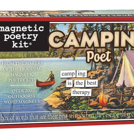 Camping Poet Magnetic Poetry Kit for wholesale by Magnetic Poetry