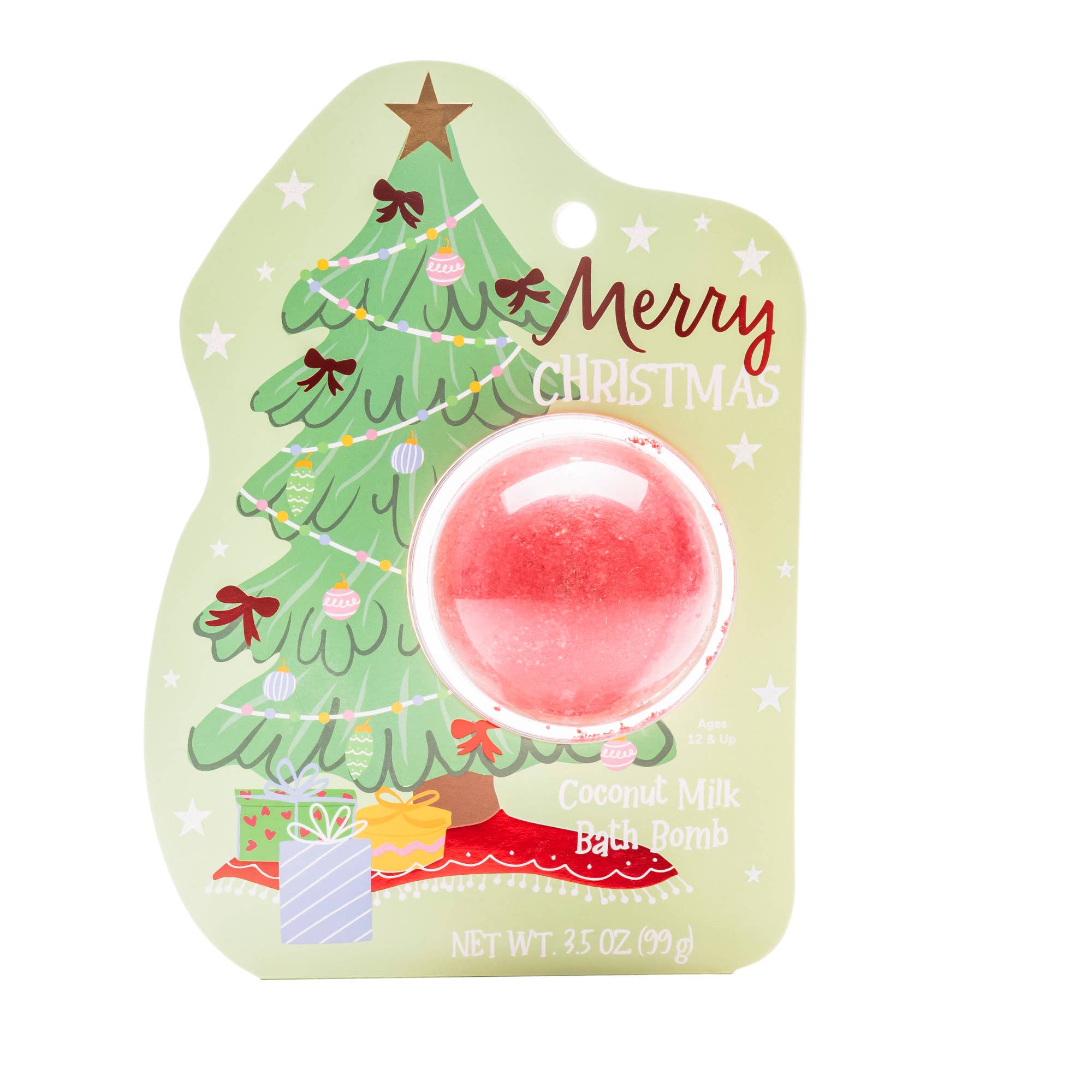 Cait + Co - Wholesale Bath Bomb/Fizz - Christmas Tree Clamshell Bath Bomb - Merry Christmas1