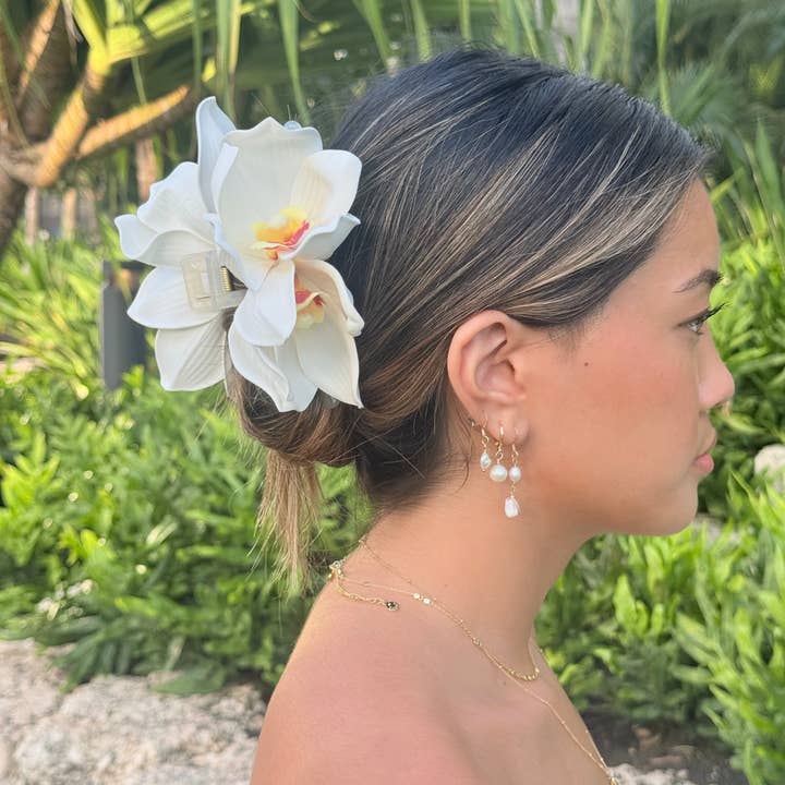 Blanc lys + centre jaune pour la vente par Phases Hawaii