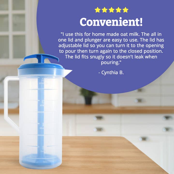 JBK Pottery - Wholesale Pitcher - Mixing Pitcher - 2 Quart Capacity - Blue8