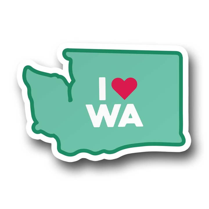 Jeg elsker Washington klistermærke vinyl decal for engroshandel hos CJ's Sticker Shop