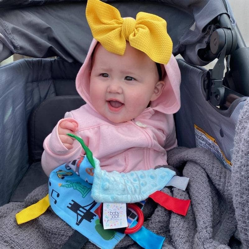 Baby Jack and Company - Wholesale Crinkle Tag Toy - Baby - New York City NYC Baby City Learning Crinkle Squares 8"x 8"6