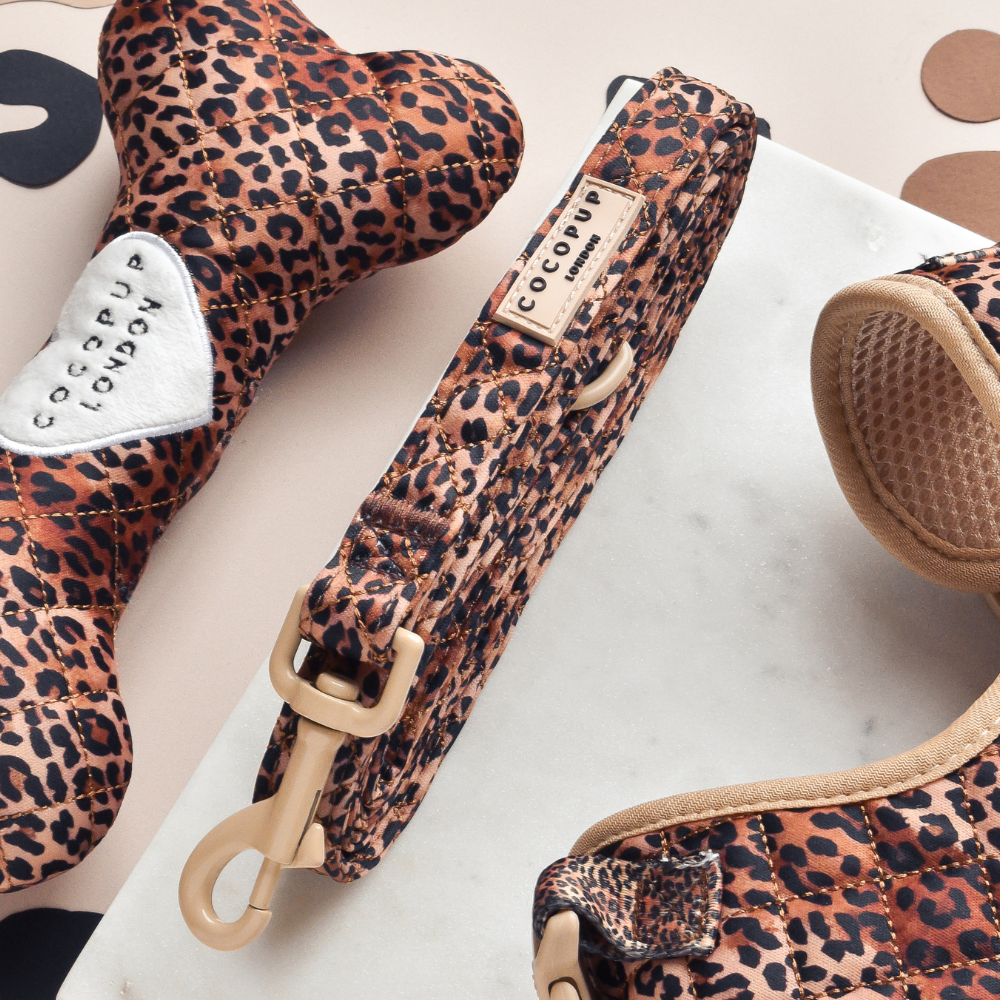 Cocopup London - Wholesale Pet Leash - Dog - Quilted Leopard Pup Lead0