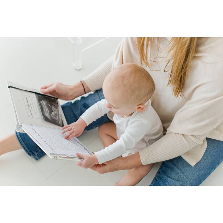 Pearhead - Wholesale Journal/Diary - Maternity - Pregnancy Journal, Black White & Gold