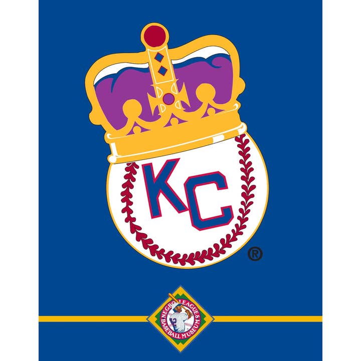 KANSAS CITY MONARCHS LOGO PRINT (BLUE) | 11INX14IN for wholesale by Believe In Your Beard