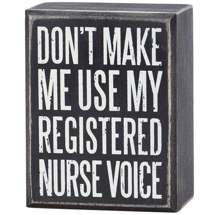 My Registered Nurse Voice Box Sign for wholesale by Primitives by Kathy