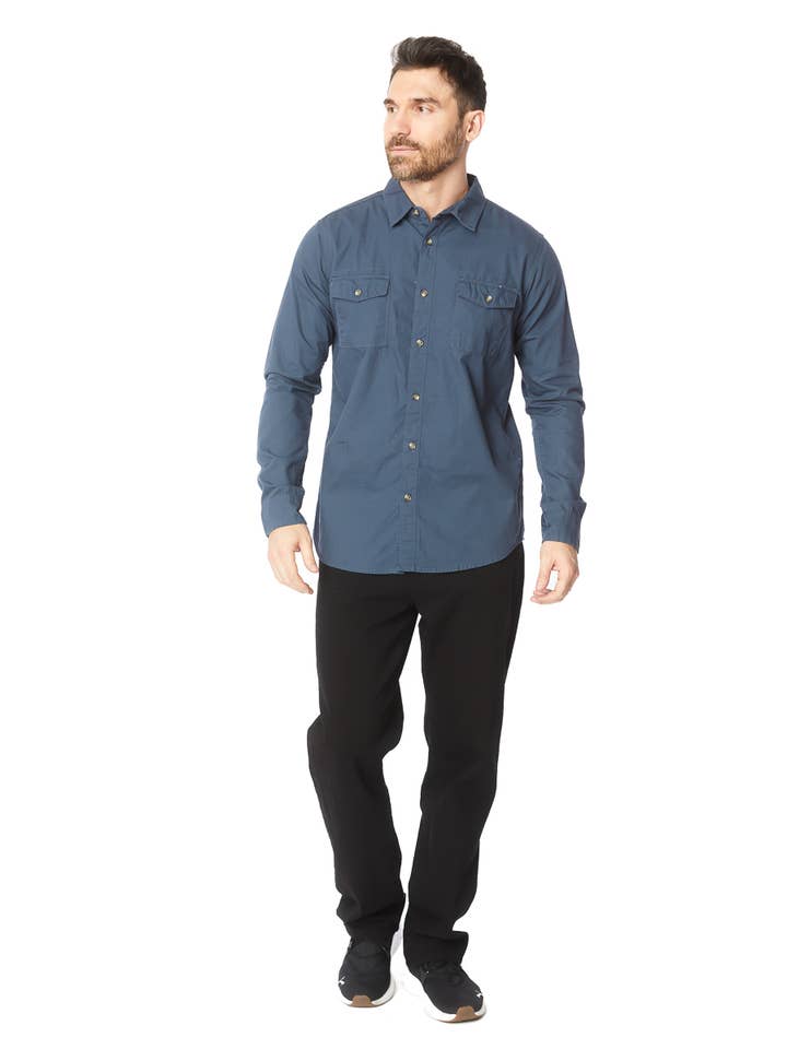 Hawk's Bay - Wholesale Button Down Shirt - Men's - MEN'S LONG SLEEVE TWILL COTTON CANVAS SHIRT4