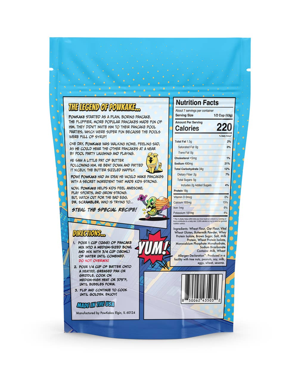 PowKakes - Wholesale Pancake Mix - POWKAKES Protein Pancake Mix and Waffle Mix, Buttermilk1