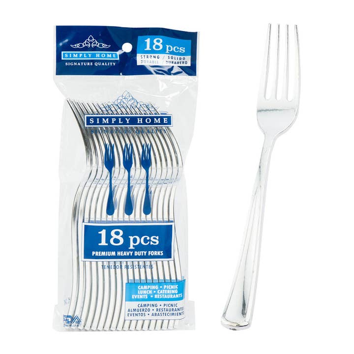 Premium Heavy Duty Forks - 18 Pieces Set - Silver for wholesale by Deluxe Import Trading