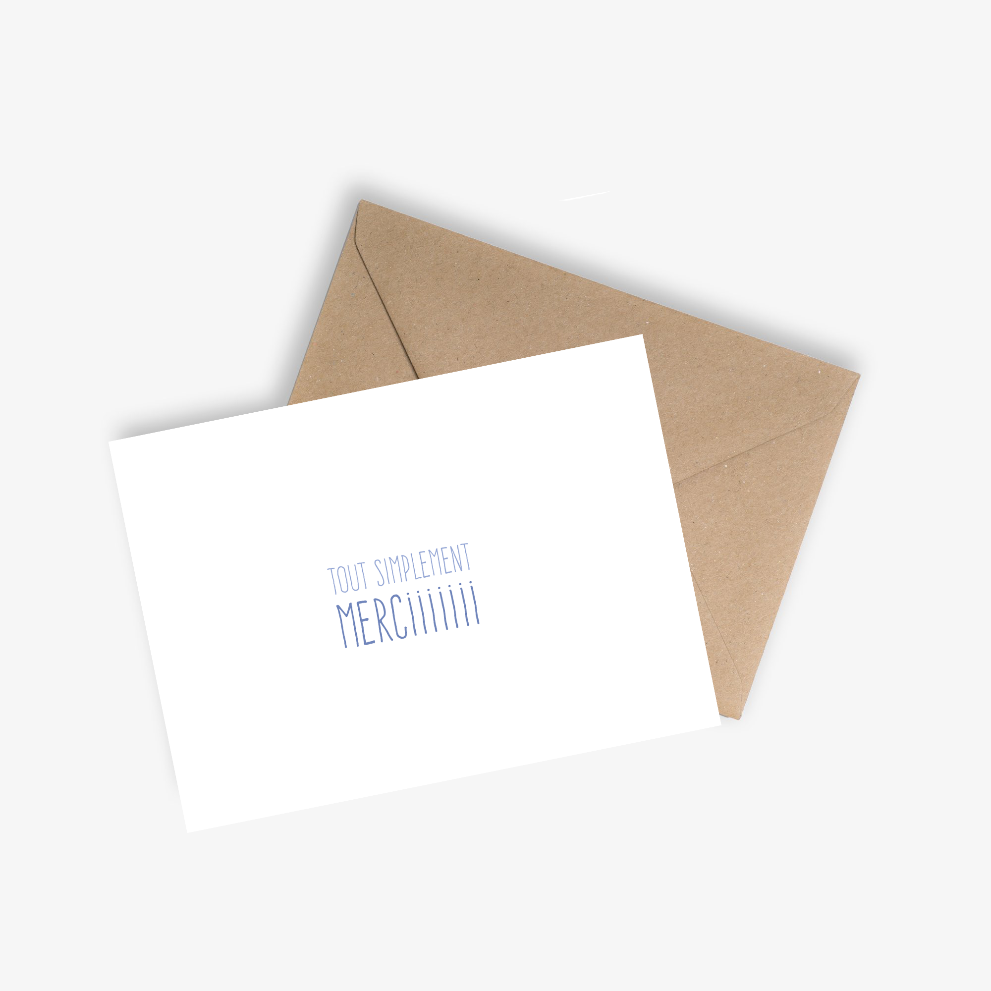 LE PAPIER GRAPHIQUE - Wholesale Thank You Card - Tout Simplement Merci  (Simply Thank You) - Simple Card 1