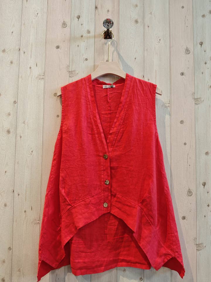 Linen & More – wholesale Blus - Dam – REF 83679 ÄRMLÖS BLUS LINNE 100%