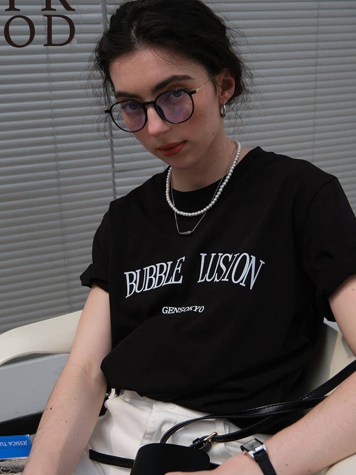Bubble Lusion Basic Short Sleeve T-Shirt / Black for wholesale by Prod Bldg