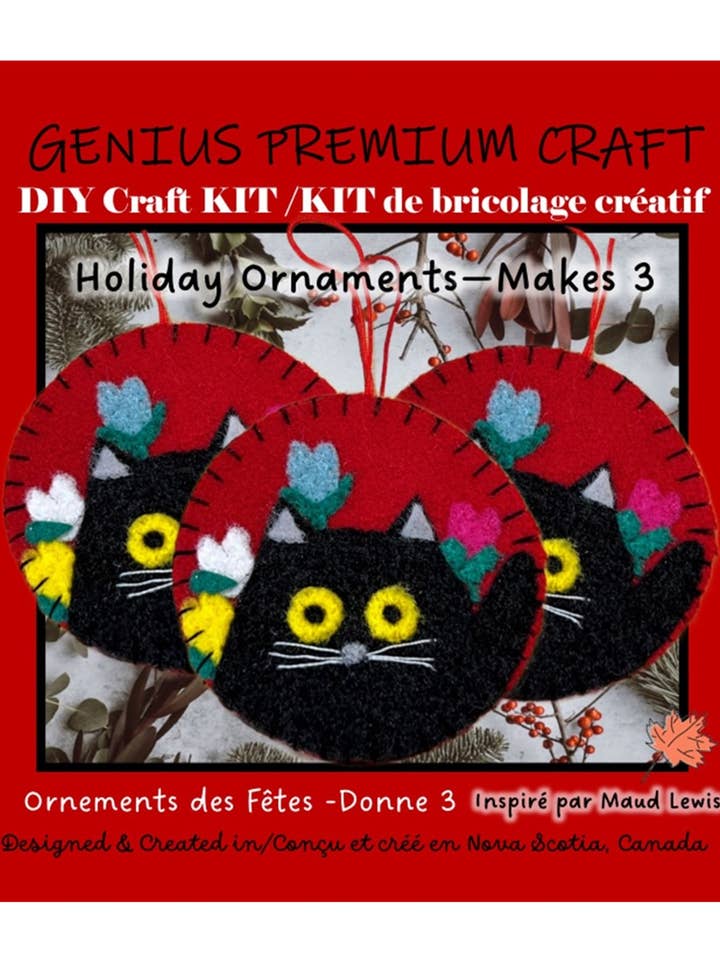 Ornements de vacances DIY - Inspirés par Maud Lewis pour la vente par Genius Premium Craft