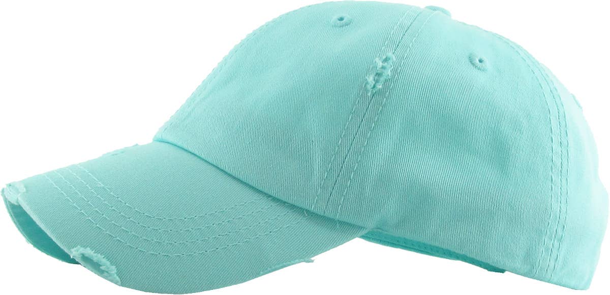 KBETHOS - Wholesale Ponytail Cap - Women's - Ponytail Washed Distressed Cotton Cap17
