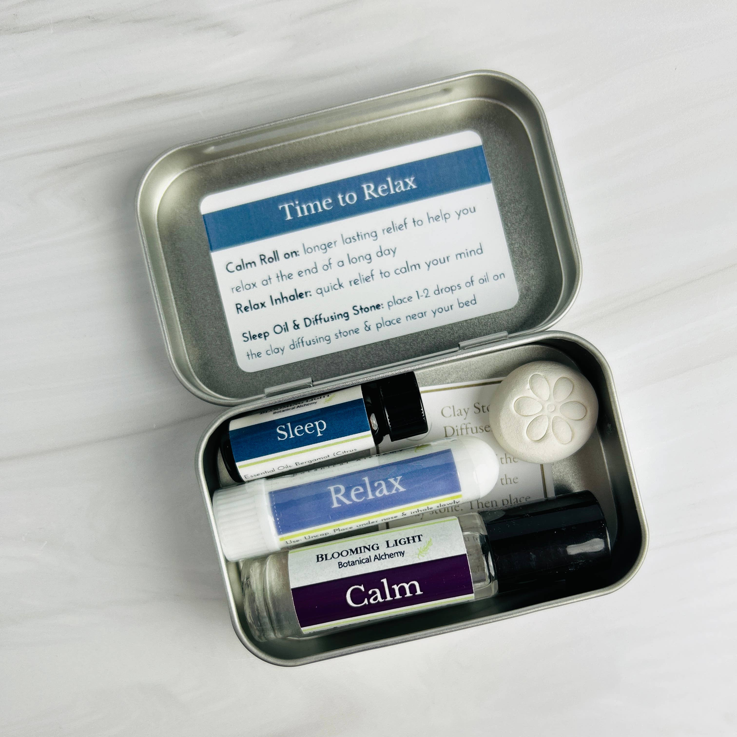 Blooming Light Botanical Alchemy, llc – Engroshandel Aromaterapi lotion/olie – Tid til at slappe af Aromaterapi Kit1