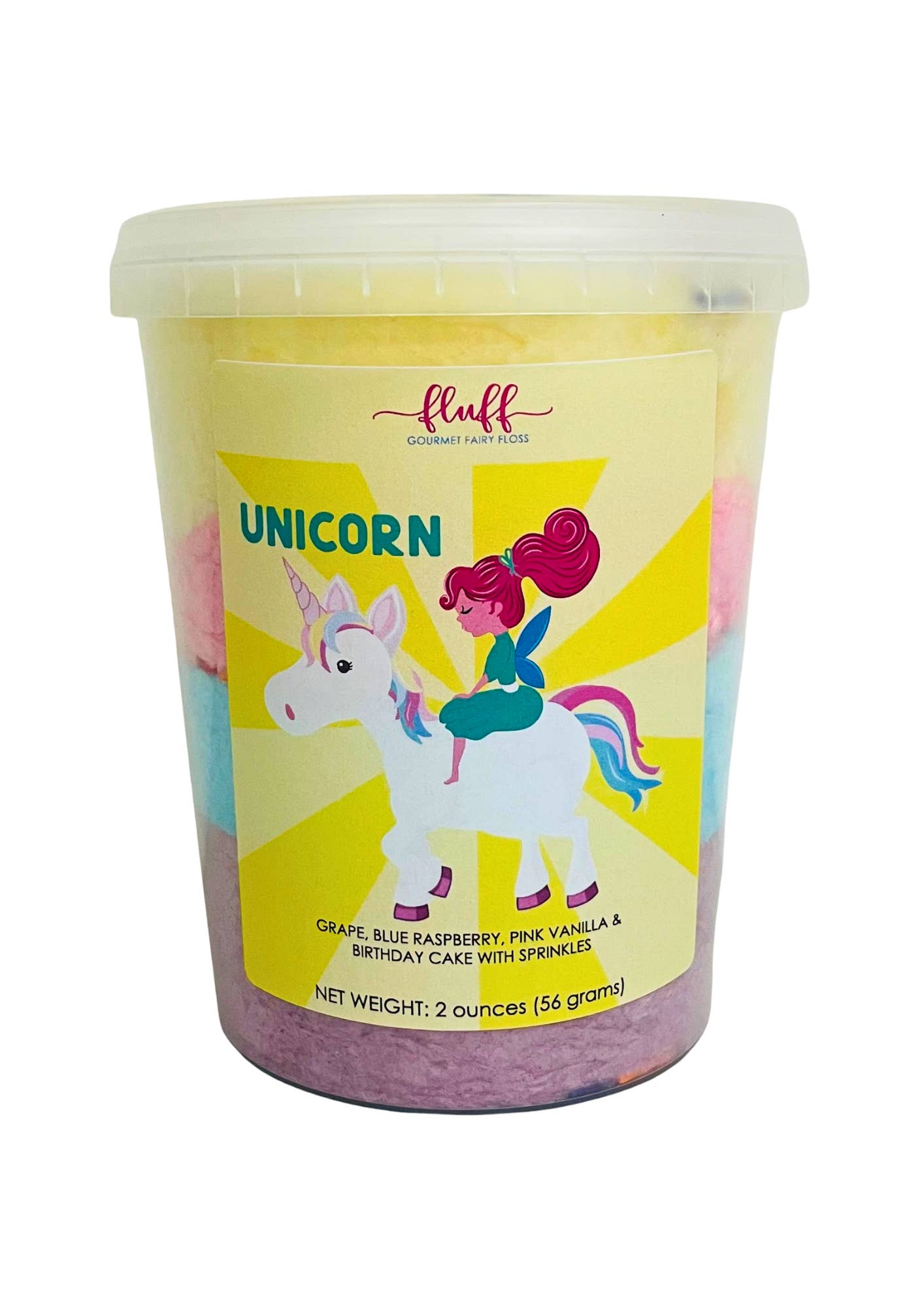 Fluff gourmet fairy floss - Venta al por mayor Algodón de azúcar - Algodón de azúcar de unicornio