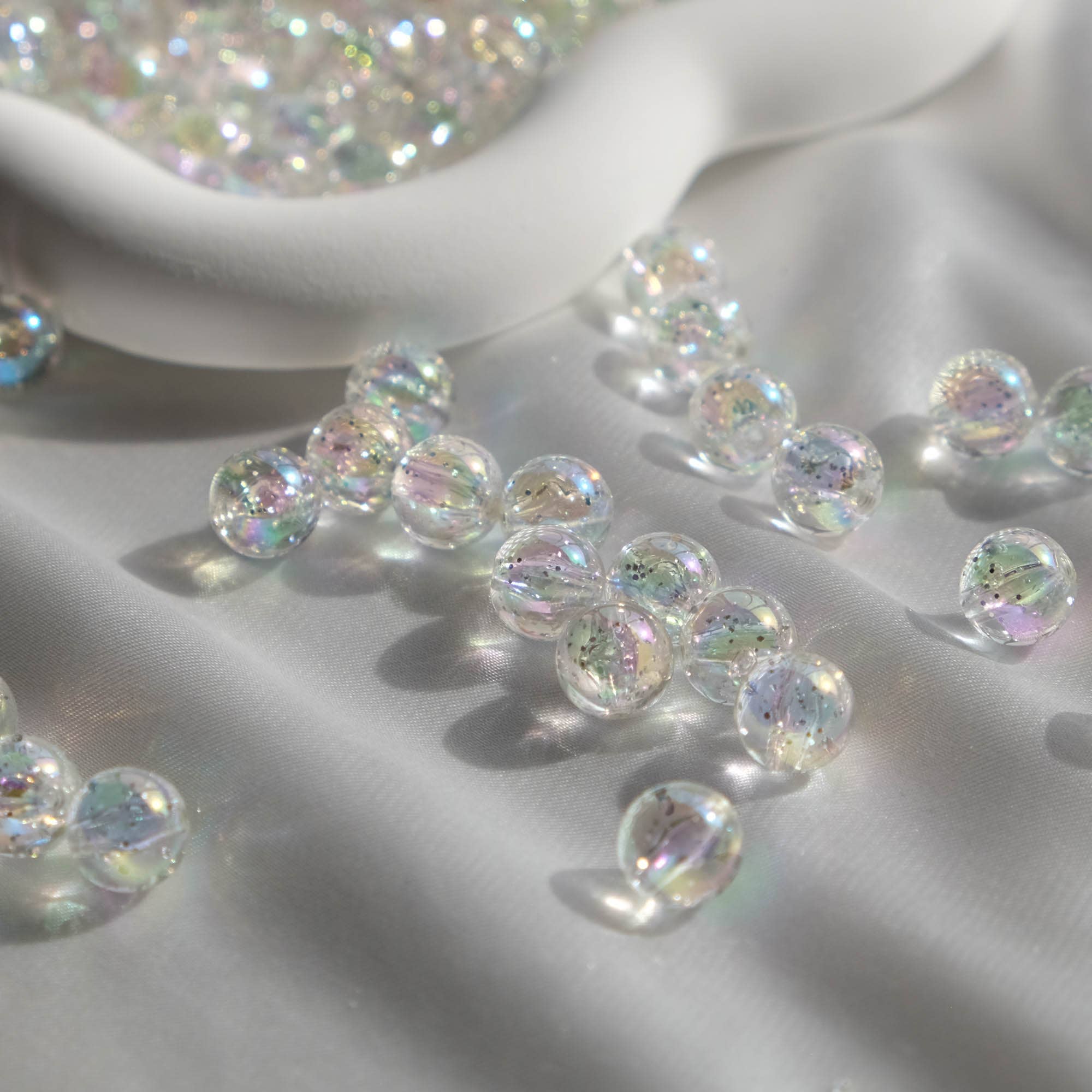 Moon Bunny - Wholesale Beads - Round Glitter Beads 10mm5