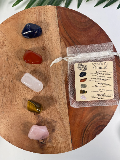 CaNatureLover - Vendita all'ingrosso Pietra/cristallo spirituale - Set cristalli GEMINI, set 5 cristalli ZODIAC HOROSCOPE8