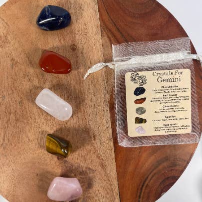 CaNatureLover - Vendita all'ingrosso Pietra/cristallo spirituale - Set cristalli GEMINI, set 5 cristalli ZODIAC HOROSCOPE8