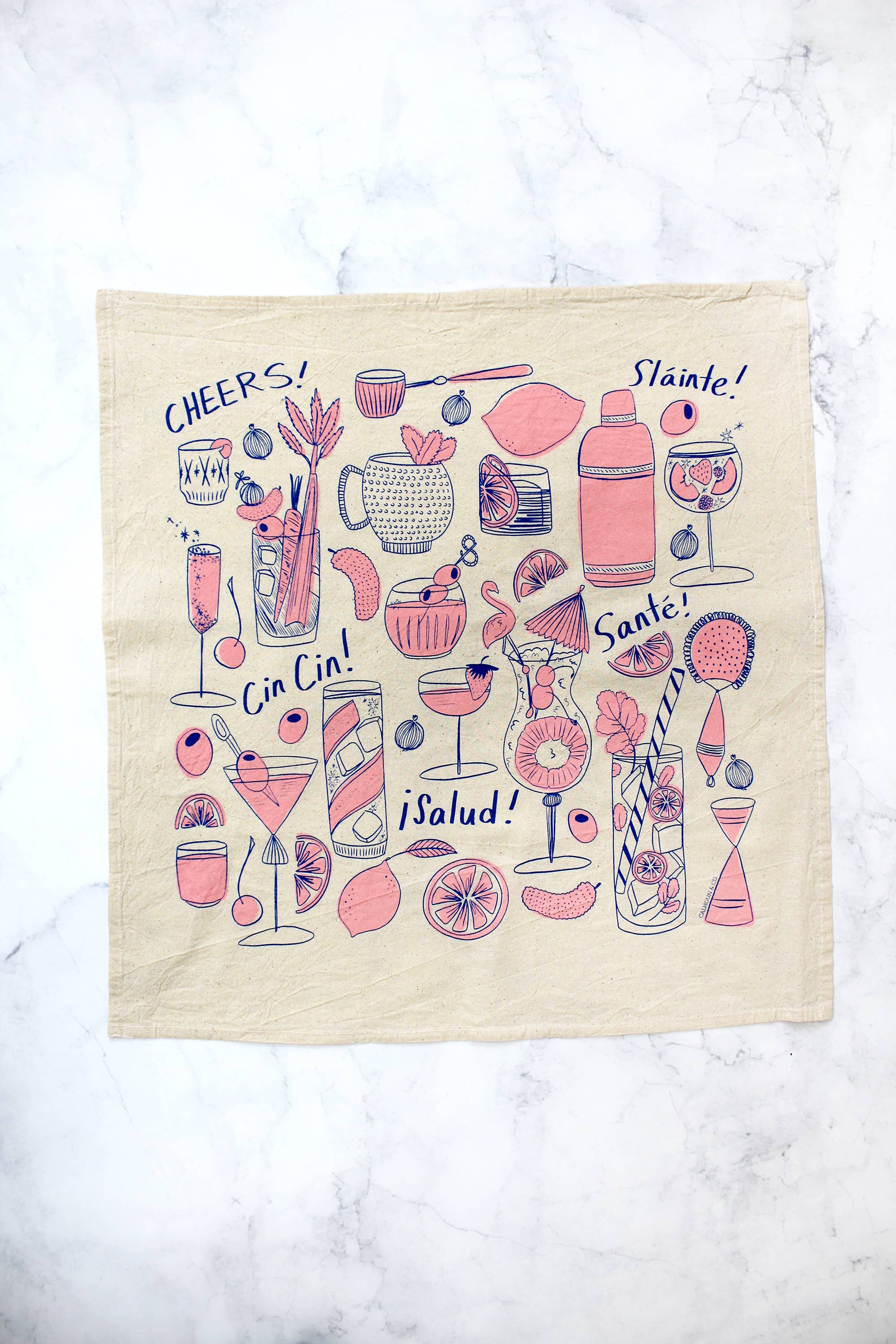 Calhoun & Co. - Wholesale Tea Towel - Cocktail Party Tea Towel6