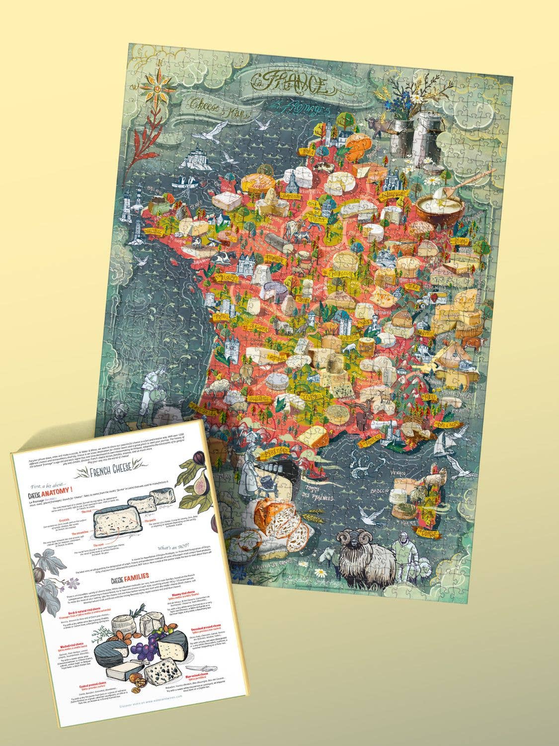 Water & Wines - Wholesale Puzzle - Adult - Cheese Puzzle - France3