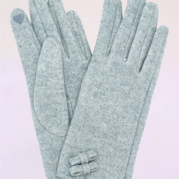 Shop Neighbors - Wholesale Gloves - Women's - Two Mini Bows Soft Smart Touch Gloves0