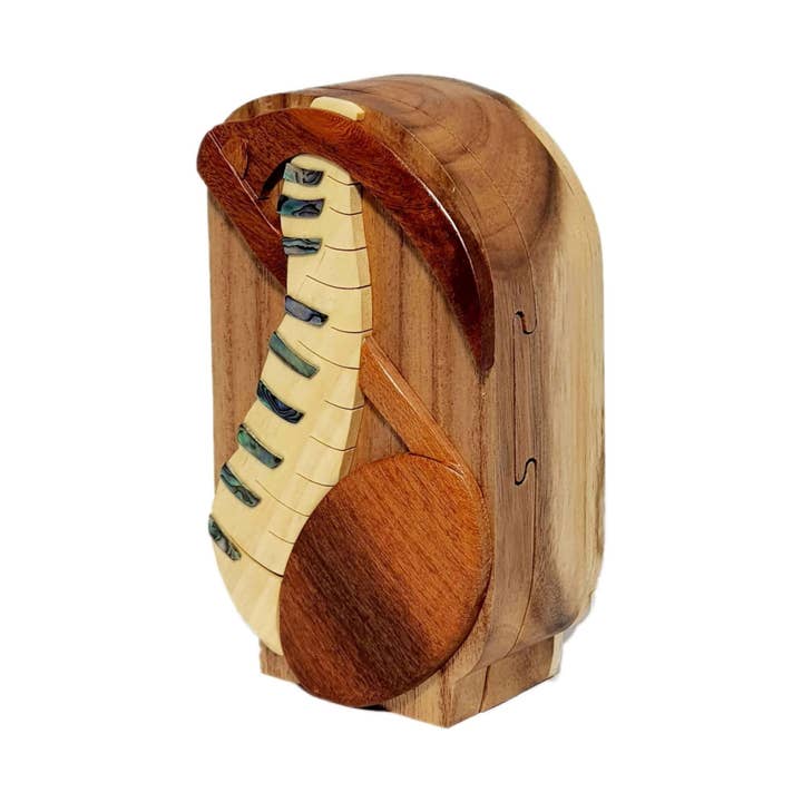 Paradigm Imports - Wholesale Decorative Box - Piano with Abalone Inlay - Hand Carved Gift Box2