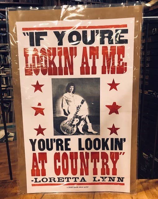 Hatch Show Print - Wholesale Poster - Loretta Lynn You're Lookin' at Country Poster3