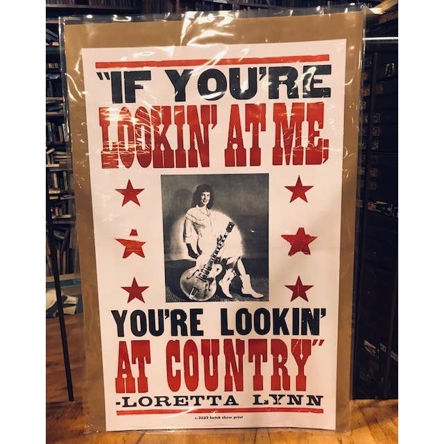 Hatch Show Print - Wholesale Poster - Loretta Lynn You're Lookin' at Country Poster3