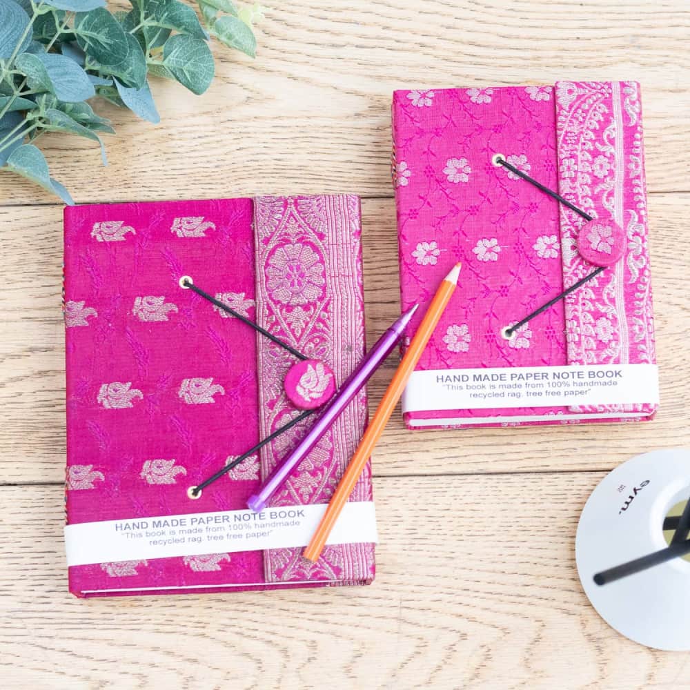 Mytri Designs – wholesale Journal/diary – Handmade Recycled Paper & Saree Journal3