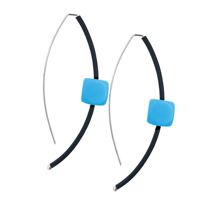 Designer earrings modern style, bold CUBE EARRINGS for wholesale by Frank Ideas