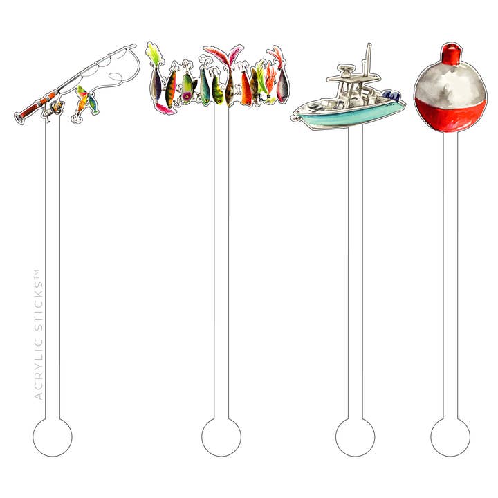 JEG ELSKER FISKERI AKRYL STIR STICKS COMBO for engroshandel hos XO ACRYLICS | ACRYLIC STICKS