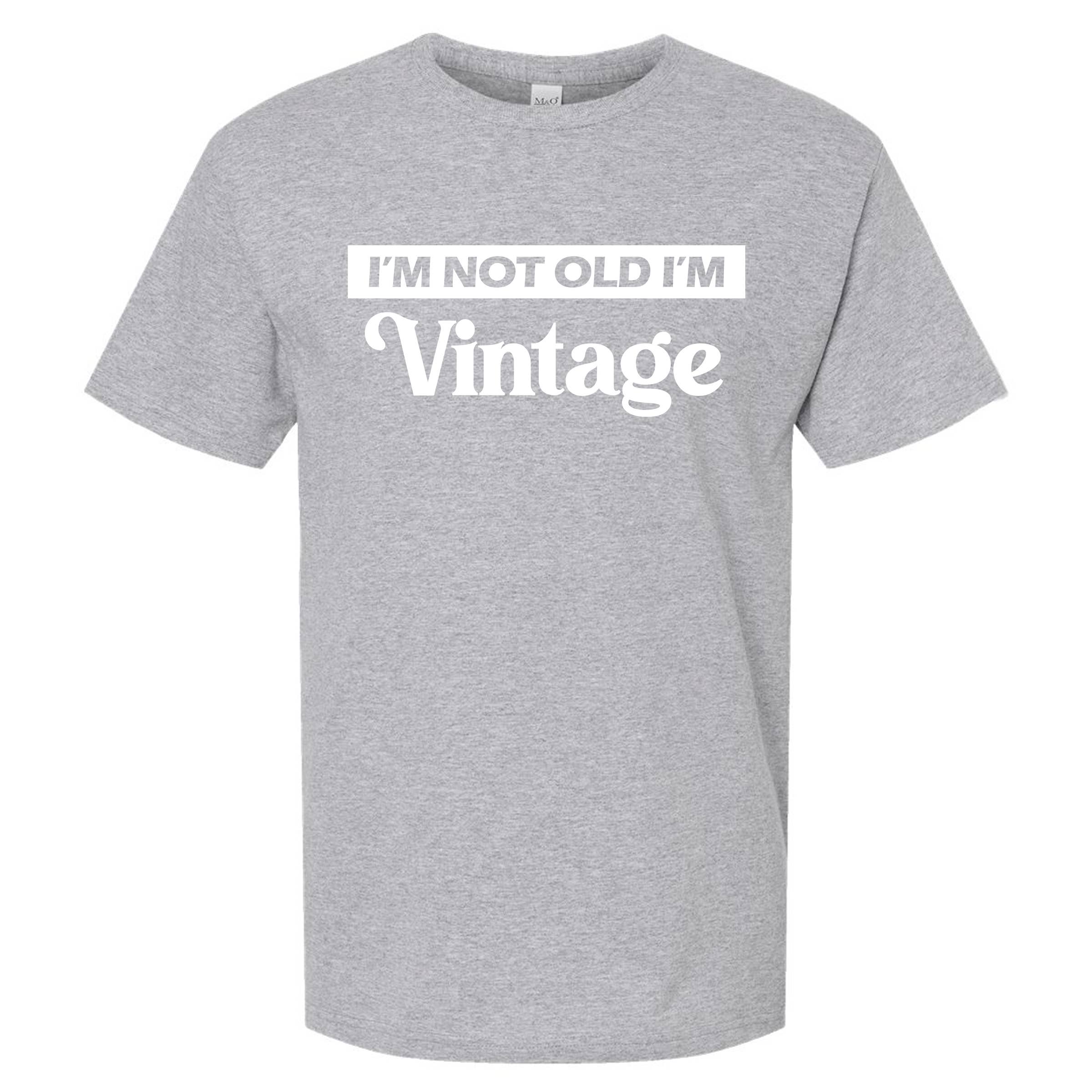 Wi-Wear - Vente T-shirt sérigraphié – homme - T-shirt col rond homme « I'm Not Old I'm Vintage »5