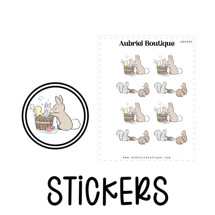 CLEANING, planner stickers — AB0982 for wholesale by AubrielBoutique