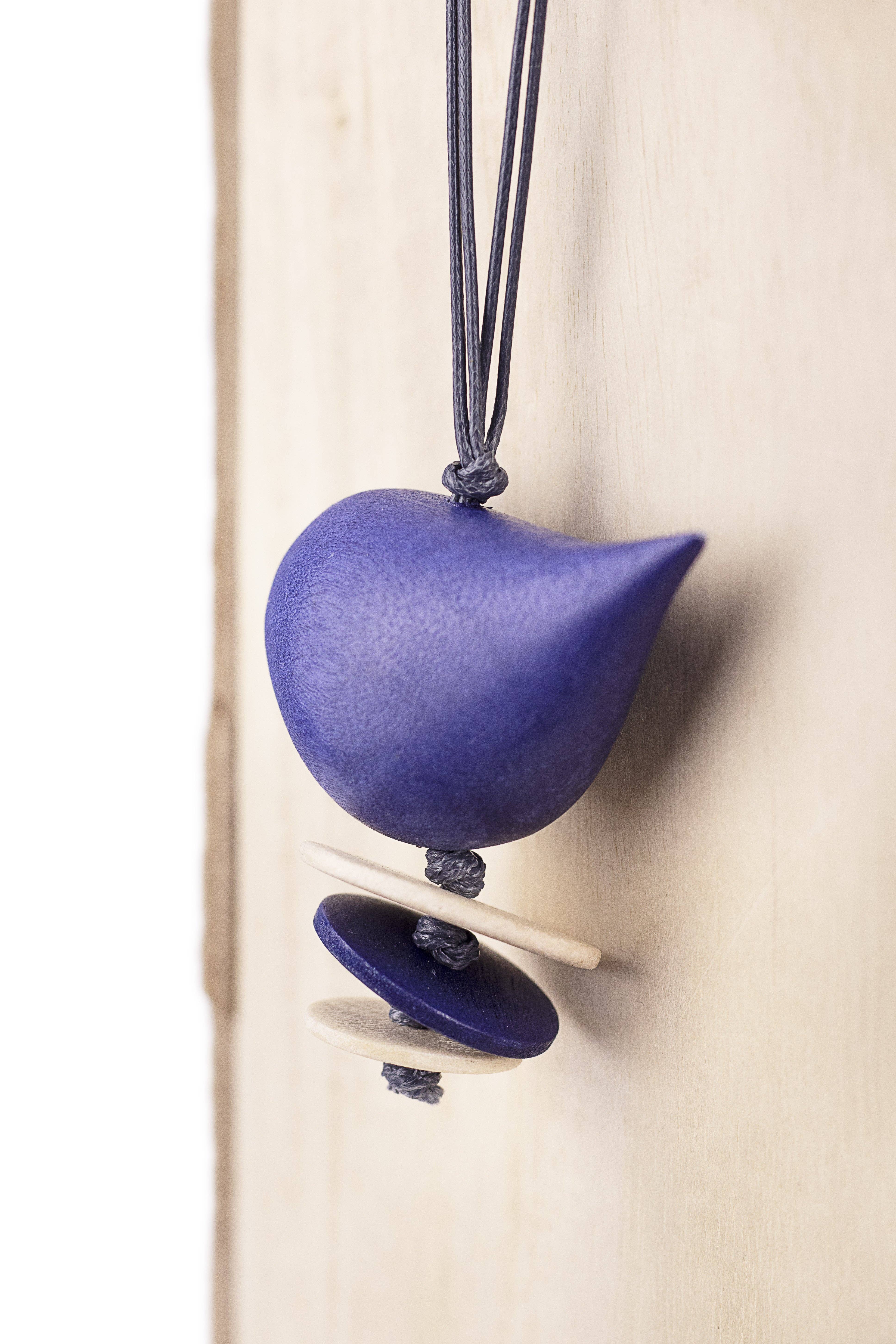 NOA ECCO - Wholesale Pendant/Charm Necklace - Wooden pendant with bird2