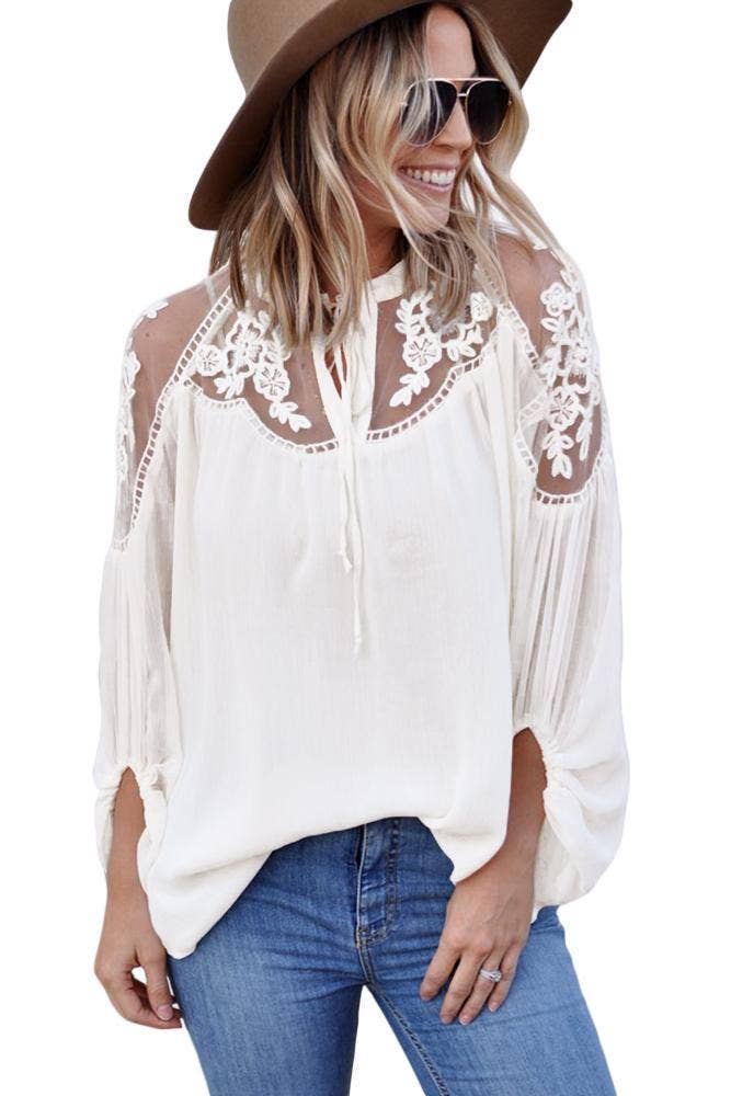 Tracie's - Vendita all'ingrosso Camicetta - Donna - Blusa formale in pizzo2