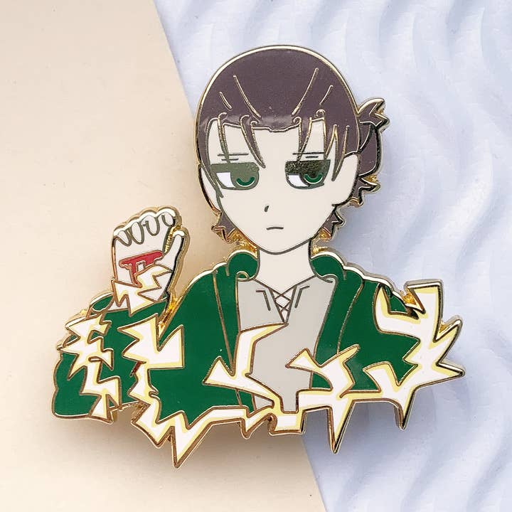 spilla smaltata eren yeager per la vendita all'ingrosso da parte di Teasuii